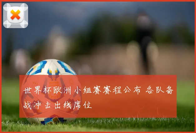 世界杯欧洲小组赛赛程公布 各队备战冲击出线席位